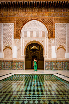 Girl with reflection in Morocco