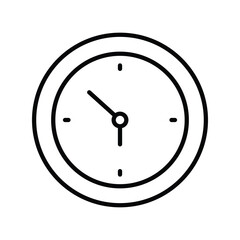 clock icon vector stock illustration 