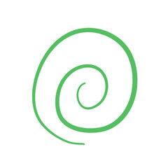 Hand Drawn Swirl Circle Green