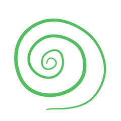 Hand Drawn Swirl Circle Green