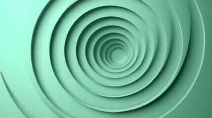 Obraz premium Mint green abstract wallpaper made out of concentric circles.