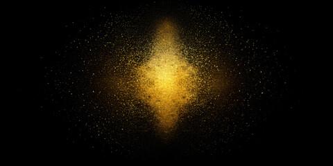 Fototapeta na wymiar Golden Starry Night Splatter