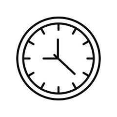 clock icon vector stock illustration 