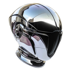 futuristic Fencing Helmet, isolated object, transparent background.