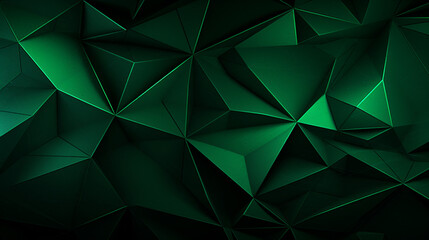 Abstract crystal background in light green colors with refracting of light and highlights on the facets