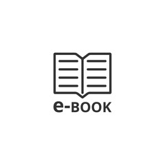 Fototapeta na wymiar E book icon isolated on transparent background