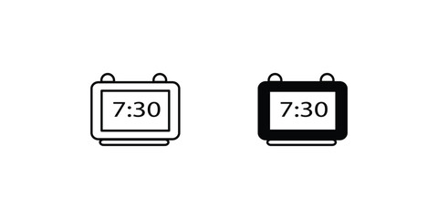 clock icon vector stock illustration 