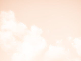 Beige Sky Cloud Background Heaven White Fluffy Spring Pink Cream Color Gradient Pastel Abstract...