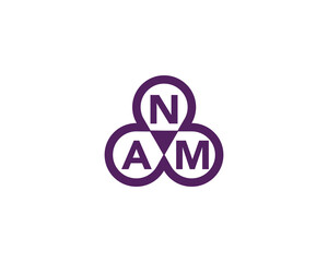 ANM logo design vector template