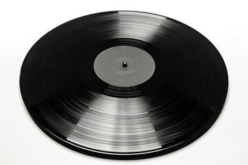 Black record isolated on white background