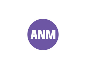 ANM logo design vector template