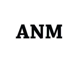 ANM logo design vector template