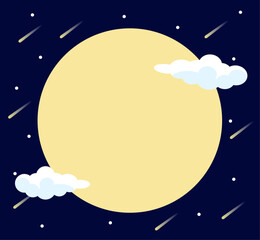sky with moon and stars