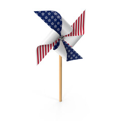 USA Flag Pinwheel PNG