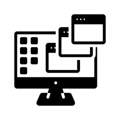 Vector solid black icon for Desktop apps