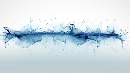 Transparent spheres on the water surface, 3d rendering. Computer digital drawing.