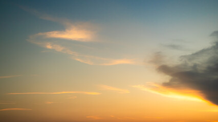 Sunset Sky Orange Cloud Sunrise Background Evening Golden Hour Blue Dawn Twilight Summer blur Nature Night Horizon Sun Clear Beautiful Clean Cloudy Light Dramatic Bright Calm Yellow Soft Warm Abstract