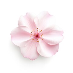 Fototapeta na wymiar Sakura petal isolated on white background Generative Ai