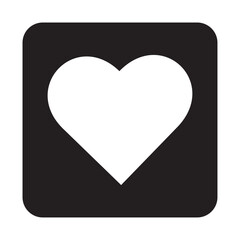vector black and white heart icon