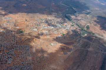 Gobabis town and township  in desert,  Namibia
