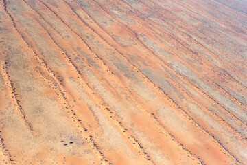 sand dune stripes in Kalahari, east of Kalkrand, Namibia