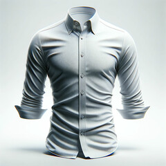 White men's shirt. Insulated classic shirt