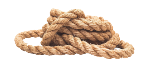 Rope, isolated object, transparent background.