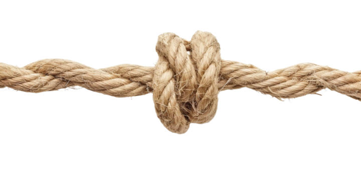 Rope, isolated object, transparent background.