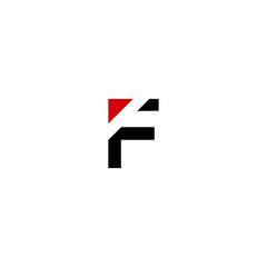 Letter F logo isolated on white background