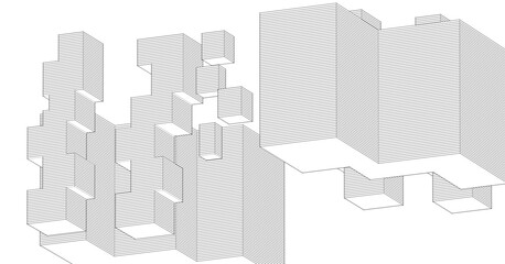 Fototapeta premium abstract architecture concept 3d rendering
