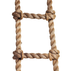 Rope ladder, isolated object, transparent background.