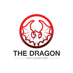 Dragon vector icon illustration