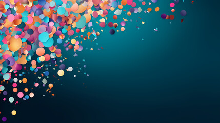 Confetti sparkles on background, holiday and birthday theme - obrazy, fototapety, plakaty