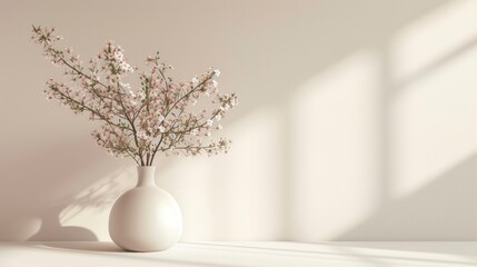 Obraz premium Clean and refined decor against a neutral background