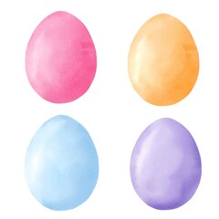 Set of watercolor Easter eggs - 731565772