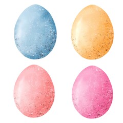 Set of watercolor Easter eggs - 731566518