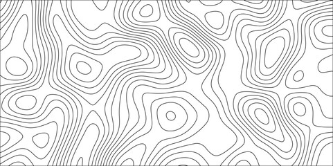 Contour map background. Geography scheme and terrain. Topography grid map. Stylized topographic contour map. Geographic line mountain relief. Abstract lines or wavy backdrop background.