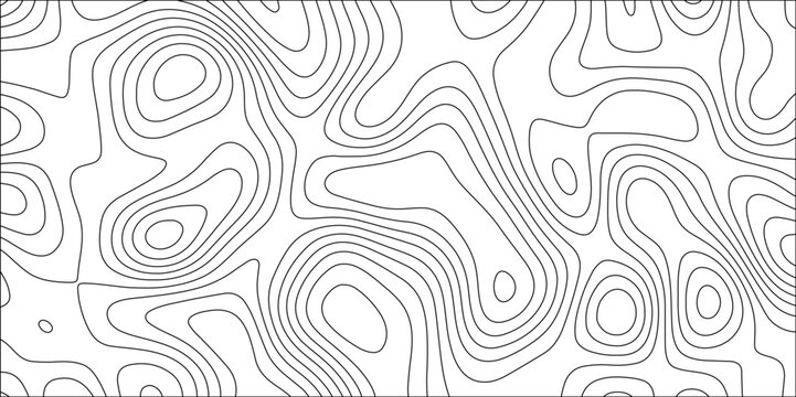 Contour map background. Geography scheme and terrain. Topography grid map. Stylized topographic contour map. Geographic line mountain relief. Abstract lines or wavy backdrop background.