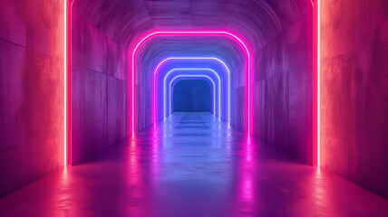 Neon tunnel Background