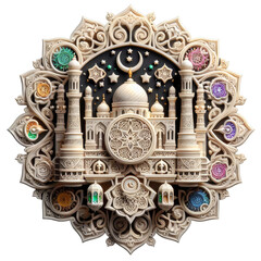 islamic symbol and logo representing the festive spirit of islamic event and celebration