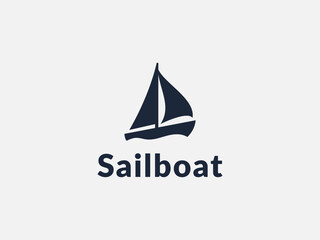 sailboat logo vector illustration. sailing boat ship logo template