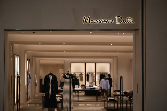 Shanghai,China-July 8th 2023: Massimo Dutti clothing retail store