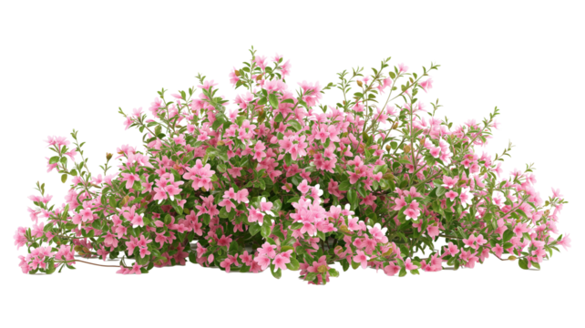 imagine bush of flowers isolated on transparent background