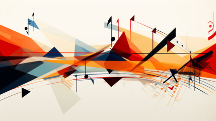 abstract music notes design for music background - 731572570