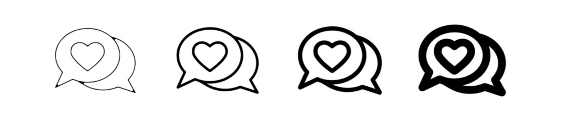 Icones symbole amour message saint valentin