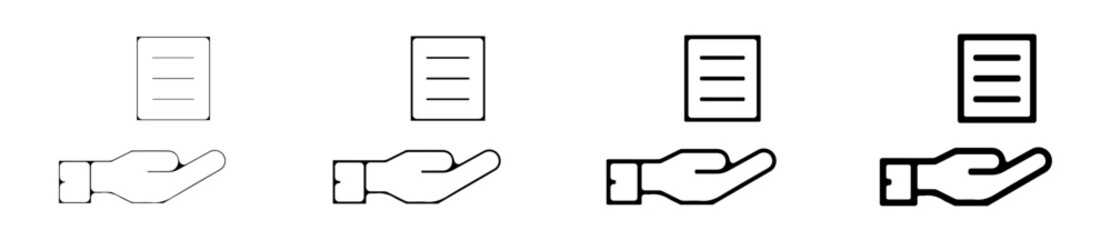 Icones symbole logo colis livraison logistique main et carton