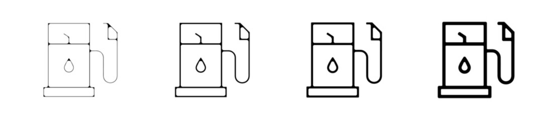Icones symbole logopompe carburant essence gaz - obrazy, fototapety, plakaty