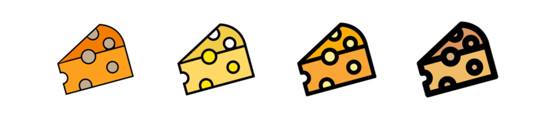 Icones symbole picto fromage fromagerie france couleur