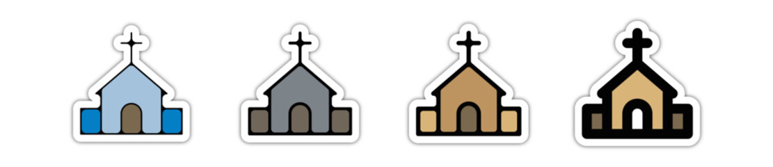 Icones symbole religieux culte eglise couleur relief