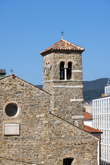 Fototapeta na wymiar Medieval Basilica of San Silvestro with bell tower, Trieste, Italy